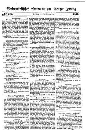 Steyermärkisches Amtsblatt zur Grätzer Zeitung 18471224 Seite: 1