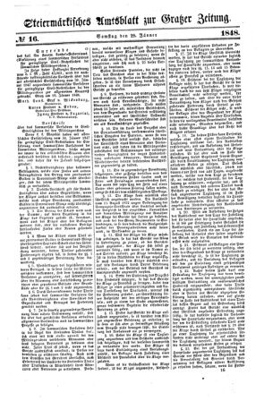 Steyermärkisches Amtsblatt zur Grätzer Zeitung 18480129 Seite: 1