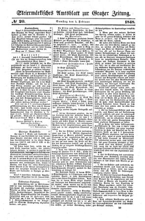 Steyermärkisches Amtsblatt zur Grätzer Zeitung 18480205 Seite: 1