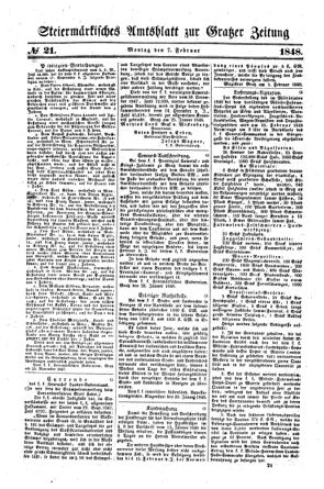 Steyermärkisches Amtsblatt zur Grätzer Zeitung 18480205 Seite: 7