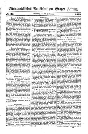 Steyermärkisches Amtsblatt zur Grätzer Zeitung 18480228 Seite: 1