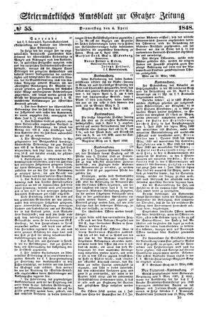 Steyermärkisches Amtsblatt zur Grätzer Zeitung 18480406 Seite: 1