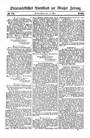 Steyermärkisches Amtsblatt zur Grätzer Zeitung 18480511 Seite: 1