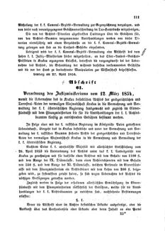 Verordnungsblatt für den Dienstbereich des K.K. Finanzministeriums für die im Reichsrate Vertretenen Königreiche und Länder : [...] : Beilage zu dem Verordnungsblatte für den Dienstbereich des K.K. Österr. Finanz-Ministeriums  18540512 Seite: 3