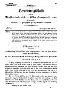 Verordnungsblatt für den Dienstbereich des K.K. Finanzministeriums für die im Reichsrate Vertretenen Königreiche und Länder : [...] : Beilage zu dem Verordnungsblatte für den Dienstbereich des K.K. Österr. Finanz-Ministeriums 