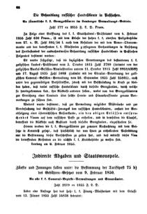 Verordnungsblatt für den Dienstbereich des K.K. Finanzministeriums für die im Reichsrate Vertretenen Königreiche und Länder : [...] : Beilage zu dem Verordnungsblatte für den Dienstbereich des K.K. Österr. Finanz-Ministeriums  18550215 Seite: 2