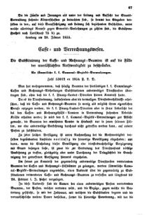 Verordnungsblatt für den Dienstbereich des K.K. Finanzministeriums für die im Reichsrate Vertretenen Königreiche und Länder : [...] : Beilage zu dem Verordnungsblatte für den Dienstbereich des K.K. Österr. Finanz-Ministeriums  18550215 Seite: 3