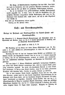 Verordnungsblatt für den Dienstbereich des K.K. Finanzministeriums für die im Reichsrate Vertretenen Königreiche und Länder : [...] : Beilage zu dem Verordnungsblatte für den Dienstbereich des K.K. Österr. Finanz-Ministeriums  18550221 Seite: 5