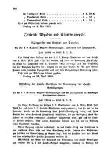 Verordnungsblatt für den Dienstbereich des K.K. Finanzministeriums für die im Reichsrate Vertretenen Königreiche und Länder : [...] : Beilage zu dem Verordnungsblatte für den Dienstbereich des K.K. Österr. Finanz-Ministeriums  18550511 Seite: 2