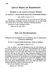 Verordnungsblatt für den Dienstbereich des K.K. Finanzministeriums für die im Reichsrate Vertretenen Königreiche und Länder : [...] : Beilage zu dem Verordnungsblatte für den Dienstbereich des K.K. Österr. Finanz-Ministeriums  18550516 Seite: 2