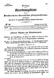 Verordnungsblatt für den Dienstbereich des K.K. Finanzministeriums für die im Reichsrate Vertretenen Königreiche und Länder : [...] : Beilage zu dem Verordnungsblatte für den Dienstbereich des K.K. Österr. Finanz-Ministeriums 