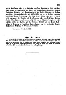 Verordnungsblatt für den Dienstbereich des K.K. Finanzministeriums für die im Reichsrate Vertretenen Königreiche und Länder : [...] : Beilage zu dem Verordnungsblatte für den Dienstbereich des K.K. Österr. Finanz-Ministeriums  18550630 Seite: 3