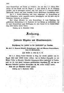 Verordnungsblatt für den Dienstbereich des K.K. Finanzministeriums für die im Reichsrate Vertretenen Königreiche und Länder : [...] : Beilage zu dem Verordnungsblatte für den Dienstbereich des K.K. Österr. Finanz-Ministeriums  18550914 Seite: 4