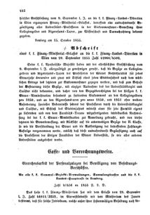 Verordnungsblatt für den Dienstbereich des K.K. Finanzministeriums für die im Reichsrate Vertretenen Königreiche und Länder : [...] : Beilage zu dem Verordnungsblatte für den Dienstbereich des K.K. Österr. Finanz-Ministeriums  18551025 Seite: 4