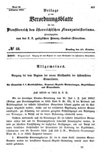 Verordnungsblatt für den Dienstbereich des K.K. Finanzministeriums für die im Reichsrate Vertretenen Königreiche und Länder : [...] : Beilage zu dem Verordnungsblatte für den Dienstbereich des K.K. Österr. Finanz-Ministeriums 