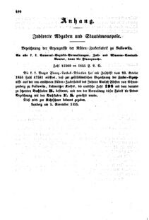 Verordnungsblatt für den Dienstbereich des K.K. Finanzministeriums für die im Reichsrate Vertretenen Königreiche und Länder : [...] : Beilage zu dem Verordnungsblatte für den Dienstbereich des K.K. Österr. Finanz-Ministeriums  18551117 Seite: 4