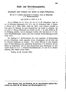 Verordnungsblatt für den Dienstbereich des K.K. Finanzministeriums für die im Reichsrate Vertretenen Königreiche und Länder : [...] : Beilage zu dem Verordnungsblatte für den Dienstbereich des K.K. Österr. Finanz-Ministeriums  18551231 Seite: 3