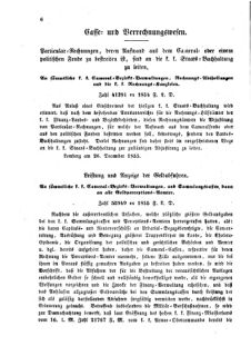 Verordnungsblatt für den Dienstbereich des K.K. Finanzministeriums für die im Reichsrate Vertretenen Königreiche und Länder : [...] : Beilage zu dem Verordnungsblatte für den Dienstbereich des K.K. Österr. Finanz-Ministeriums  18560112 Seite: 6