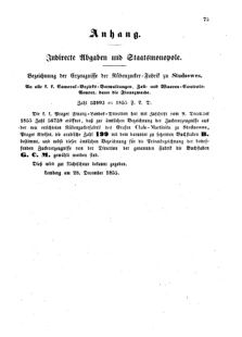 Verordnungsblatt für den Dienstbereich des K.K. Finanzministeriums für die im Reichsrate Vertretenen Königreiche und Länder : [...] : Beilage zu dem Verordnungsblatte für den Dienstbereich des K.K. Österr. Finanz-Ministeriums  18560123 Seite: 63