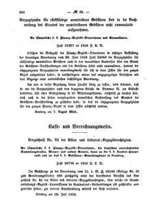 Verordnungsblatt für den Dienstbereich des K.K. Finanzministeriums für die im Reichsrate Vertretenen Königreiche und Länder : [...] : Beilage zu dem Verordnungsblatte für den Dienstbereich des K.K. Österr. Finanz-Ministeriums  18560813 Seite: 2