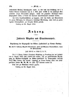 Verordnungsblatt für den Dienstbereich des K.K. Finanzministeriums für die im Reichsrate Vertretenen Königreiche und Länder : [...] : Beilage zu dem Verordnungsblatte für den Dienstbereich des K.K. Österr. Finanz-Ministeriums  18560903 Seite: 4