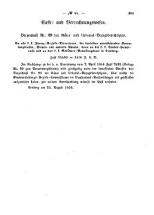 Verordnungsblatt für den Dienstbereich des K.K. Finanzministeriums für die im Reichsrate Vertretenen Königreiche und Länder : [...] : Beilage zu dem Verordnungsblatte für den Dienstbereich des K.K. Österr. Finanz-Ministeriums  18560911 Seite: 7