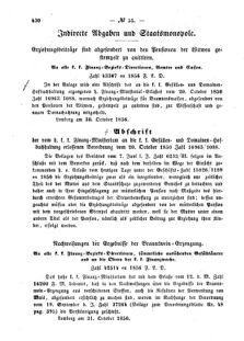 Verordnungsblatt für den Dienstbereich des K.K. Finanzministeriums für die im Reichsrate Vertretenen Königreiche und Länder : [...] : Beilage zu dem Verordnungsblatte für den Dienstbereich des K.K. Österr. Finanz-Ministeriums  18561118 Seite: 2