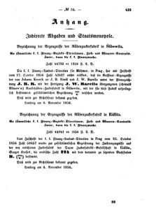 Verordnungsblatt für den Dienstbereich des K.K. Finanzministeriums für die im Reichsrate Vertretenen Königreiche und Länder : [...] : Beilage zu dem Verordnungsblatte für den Dienstbereich des K.K. Österr. Finanz-Ministeriums  18561118 Seite: 5