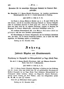 Verordnungsblatt für den Dienstbereich des K.K. Finanzministeriums für die im Reichsrate Vertretenen Königreiche und Länder : [...] : Beilage zu dem Verordnungsblatte für den Dienstbereich des K.K. Österr. Finanz-Ministeriums  18561122 Seite: 4