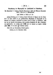 Verordnungsblatt für den Dienstbereich des K.K. Finanzministeriums für die im Reichsrate Vertretenen Königreiche und Länder : [...] : Beilage zu dem Verordnungsblatte für den Dienstbereich des K.K. Österr. Finanz-Ministeriums  18561122 Seite: 5