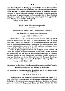 Verordnungsblatt für den Dienstbereich des K.K. Finanzministeriums für die im Reichsrate Vertretenen Königreiche und Länder : [...] : Beilage zu dem Verordnungsblatte für den Dienstbereich des K.K. Österr. Finanz-Ministeriums  18570129 Seite: 3