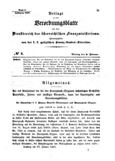 Verordnungsblatt für den Dienstbereich des K.K. Finanzministeriums für die im Reichsrate Vertretenen Königreiche und Länder : [...] : Beilage zu dem Verordnungsblatte für den Dienstbereich des K.K. Österr. Finanz-Ministeriums 