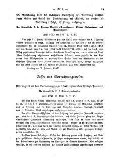 Verordnungsblatt für den Dienstbereich des K.K. Finanzministeriums für die im Reichsrate Vertretenen Königreiche und Länder : [...] : Beilage zu dem Verordnungsblatte für den Dienstbereich des K.K. Österr. Finanz-Ministeriums  18570218 Seite: 3