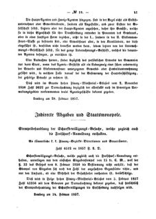 Verordnungsblatt für den Dienstbereich des K.K. Finanzministeriums für die im Reichsrate Vertretenen Königreiche und Länder : [...] : Beilage zu dem Verordnungsblatte für den Dienstbereich des K.K. Österr. Finanz-Ministeriums  18570319 Seite: 3