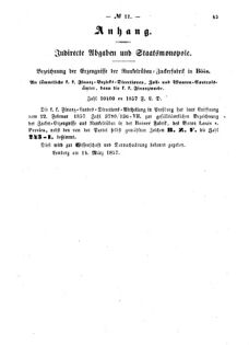 Verordnungsblatt für den Dienstbereich des K.K. Finanzministeriums für die im Reichsrate Vertretenen Königreiche und Länder : [...] : Beilage zu dem Verordnungsblatte für den Dienstbereich des K.K. Österr. Finanz-Ministeriums  18570330 Seite: 3