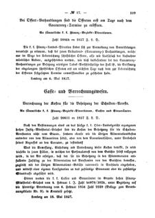 Verordnungsblatt für den Dienstbereich des K.K. Finanzministeriums für die im Reichsrate Vertretenen Königreiche und Länder : [...] : Beilage zu dem Verordnungsblatte für den Dienstbereich des K.K. Österr. Finanz-Ministeriums  18570523 Seite: 7