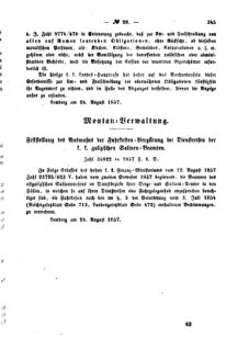 Verordnungsblatt für den Dienstbereich des K.K. Finanzministeriums für die im Reichsrate Vertretenen Königreiche und Länder : [...] : Beilage zu dem Verordnungsblatte für den Dienstbereich des K.K. Österr. Finanz-Ministeriums  18570907 Seite: 5