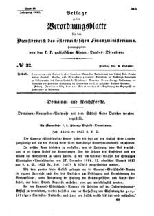 Verordnungsblatt für den Dienstbereich des K.K. Finanzministeriums für die im Reichsrate Vertretenen Königreiche und Länder : [...] : Beilage zu dem Verordnungsblatte für den Dienstbereich des K.K. Österr. Finanz-Ministeriums  18571009 Seite: 1