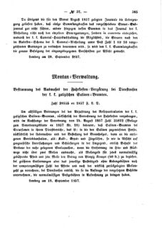 Verordnungsblatt für den Dienstbereich des K.K. Finanzministeriums für die im Reichsrate Vertretenen Königreiche und Länder : [...] : Beilage zu dem Verordnungsblatte für den Dienstbereich des K.K. Österr. Finanz-Ministeriums  18571009 Seite: 3