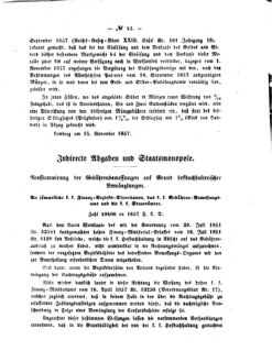 Verordnungsblatt für den Dienstbereich des K.K. Finanzministeriums für die im Reichsrate Vertretenen Königreiche und Länder : [...] : Beilage zu dem Verordnungsblatte für den Dienstbereich des K.K. Österr. Finanz-Ministeriums  18571231 Seite: 3