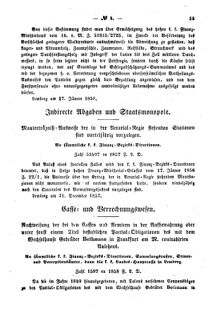 Verordnungsblatt für den Dienstbereich des K.K. Finanzministeriums für die im Reichsrate Vertretenen Königreiche und Länder : [...] : Beilage zu dem Verordnungsblatte für den Dienstbereich des K.K. Österr. Finanz-Ministeriums  18580126 Seite: 3