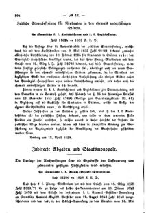 Verordnungsblatt für den Dienstbereich des K.K. Finanzministeriums für die im Reichsrate Vertretenen Königreiche und Länder : [...] : Beilage zu dem Verordnungsblatte für den Dienstbereich des K.K. Österr. Finanz-Ministeriums  18580420 Seite: 2