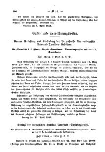 Verordnungsblatt für den Dienstbereich des K.K. Finanzministeriums für die im Reichsrate Vertretenen Königreiche und Länder : [...] : Beilage zu dem Verordnungsblatte für den Dienstbereich des K.K. Österr. Finanz-Ministeriums  18580420 Seite: 4