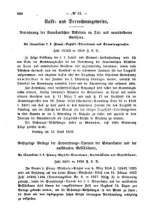 Verordnungsblatt für den Dienstbereich des K.K. Finanzministeriums für die im Reichsrate Vertretenen Königreiche und Länder : [...] : Beilage zu dem Verordnungsblatte für den Dienstbereich des K.K. Österr. Finanz-Ministeriums  18580430 Seite: 2