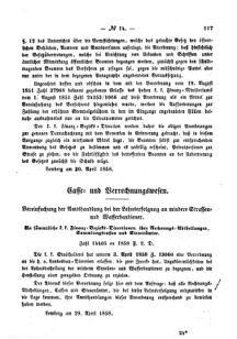 Verordnungsblatt für den Dienstbereich des K.K. Finanzministeriums für die im Reichsrate Vertretenen Königreiche und Länder : [...] : Beilage zu dem Verordnungsblatte für den Dienstbereich des K.K. Österr. Finanz-Ministeriums  18580510 Seite: 3