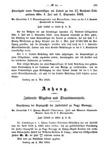 Verordnungsblatt für den Dienstbereich des K.K. Finanzministeriums für die im Reichsrate Vertretenen Königreiche und Länder : [...] : Beilage zu dem Verordnungsblatte für den Dienstbereich des K.K. Österr. Finanz-Ministeriums  18580510 Seite: 7