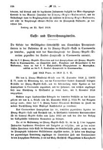 Verordnungsblatt für den Dienstbereich des K.K. Finanzministeriums für die im Reichsrate Vertretenen Königreiche und Länder : [...] : Beilage zu dem Verordnungsblatte für den Dienstbereich des K.K. Österr. Finanz-Ministeriums  18580512 Seite: 2