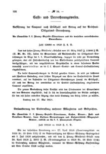 Verordnungsblatt für den Dienstbereich des K.K. Finanzministeriums für die im Reichsrate Vertretenen Königreiche und Länder : [...] : Beilage zu dem Verordnungsblatte für den Dienstbereich des K.K. Österr. Finanz-Ministeriums  18580525 Seite: 6