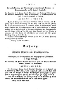 Verordnungsblatt für den Dienstbereich des K.K. Finanzministeriums für die im Reichsrate Vertretenen Königreiche und Länder : [...] : Beilage zu dem Verordnungsblatte für den Dienstbereich des K.K. Österr. Finanz-Ministeriums  18580609 Seite: 3