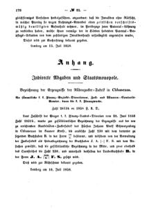 Verordnungsblatt für den Dienstbereich des K.K. Finanzministeriums für die im Reichsrate Vertretenen Königreiche und Länder : [...] : Beilage zu dem Verordnungsblatte für den Dienstbereich des K.K. Österr. Finanz-Ministeriums  18580722 Seite: 4